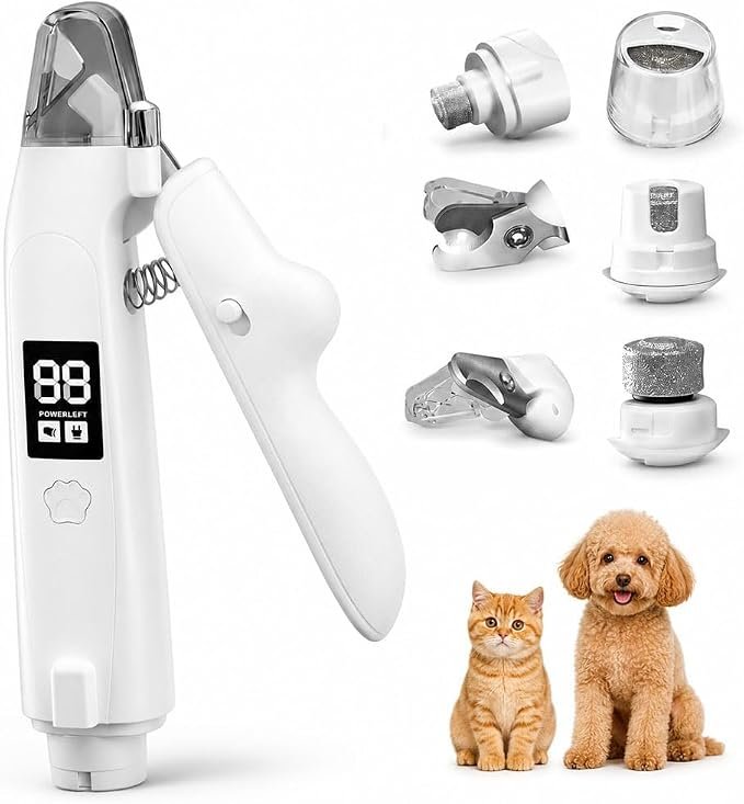 Electric pet nail grooming tool and accessories